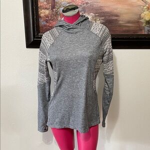 Mondetta Wool Blend Sweatshirt Pullover Hoodie Gray Women's Size Large Stretch